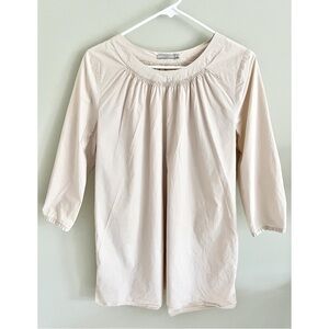 COS light tan/cream minimalist neutral tunic sz M